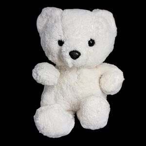 Vtg Russ Berrie Huggle White Teddy Bear Plush Stuffed Animal Korea 10 In Toy